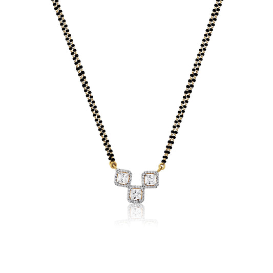 22k Princess Halo Trio Mangalsutra 10.14g