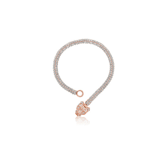 14k Diamond Panther Bracelet 6.84g