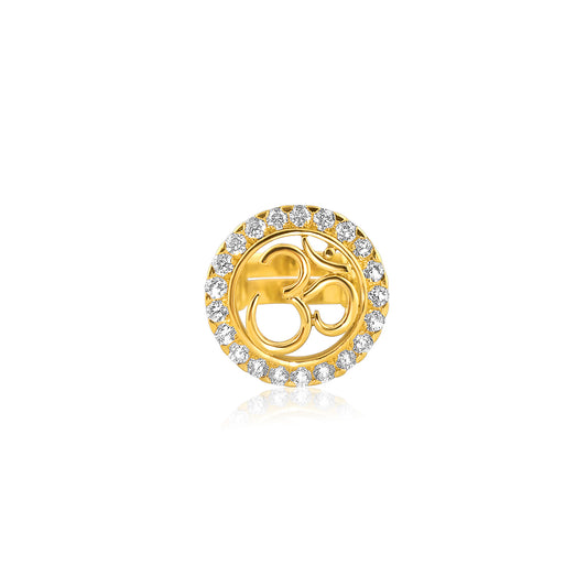 22k OM Cubic Zirconia Adjustable Ring 12g