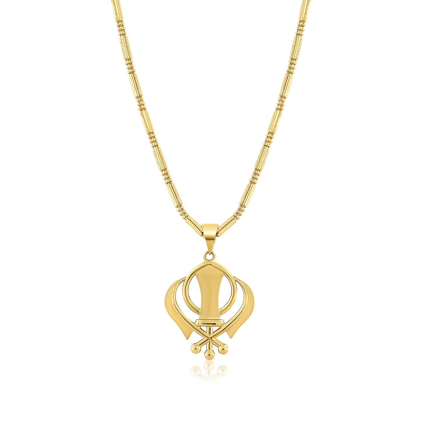 22k Khanda Matt Detail Pendant 10g