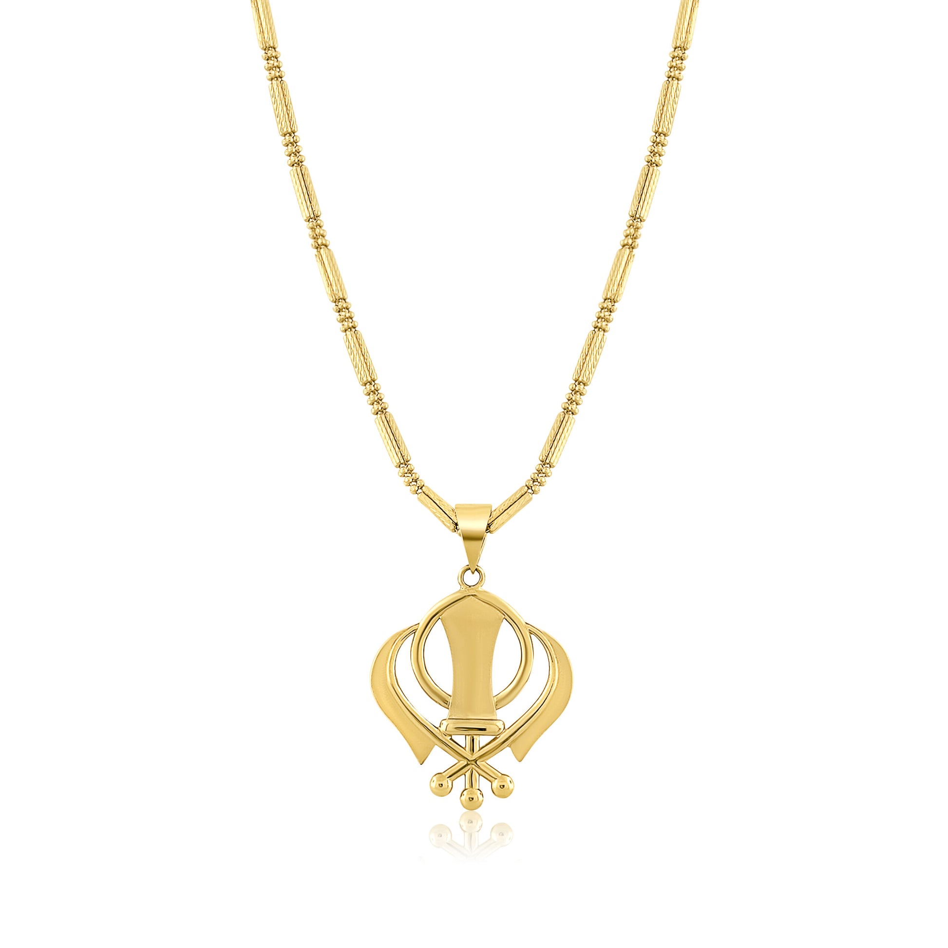 22k Khanda Matt Detail Pendant 10g
