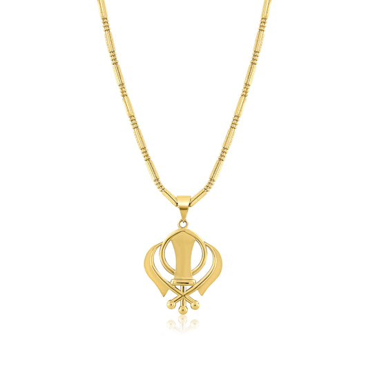 22k Khanda Matt Detail Pendant 10g