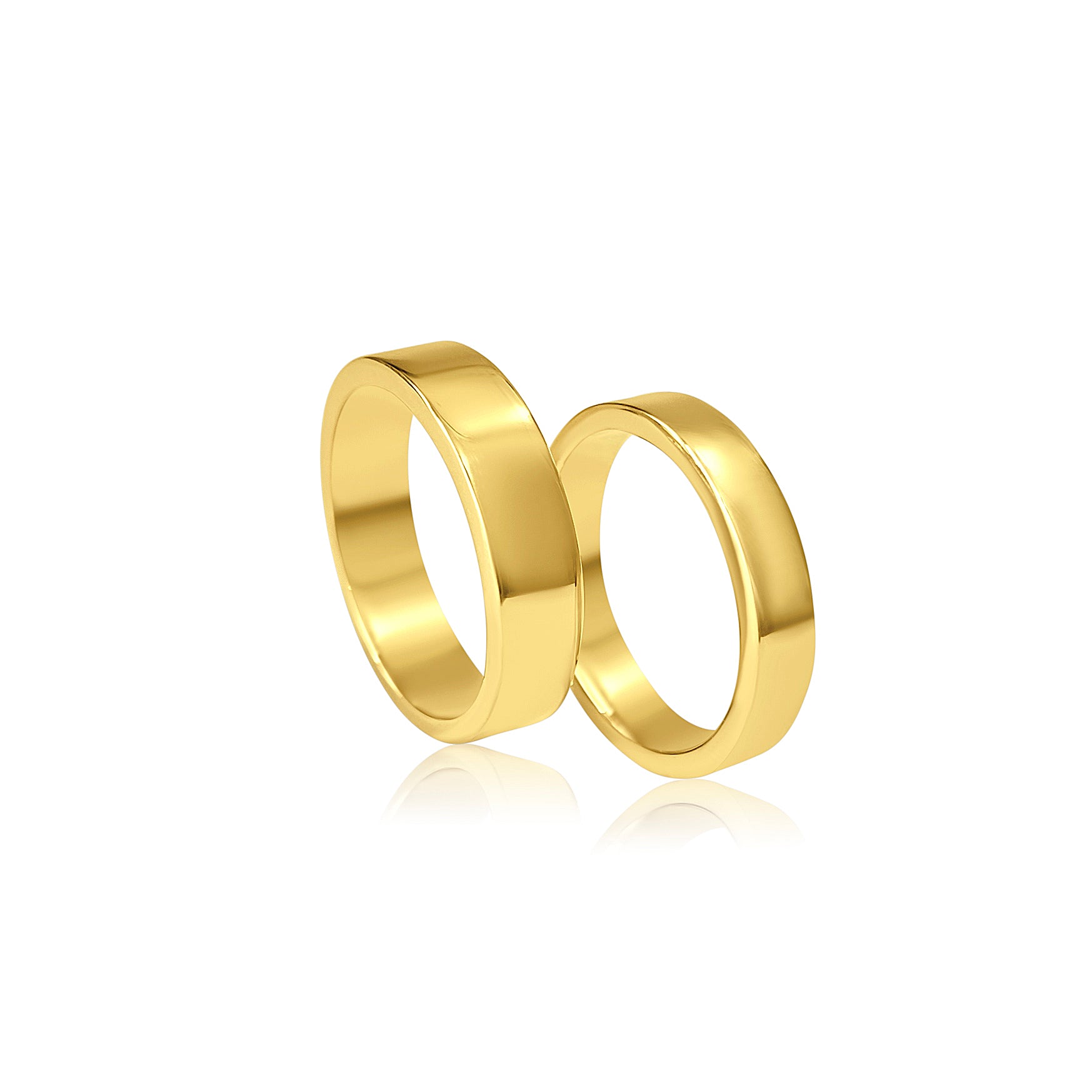 22k Couple Wedding Band Set 18g