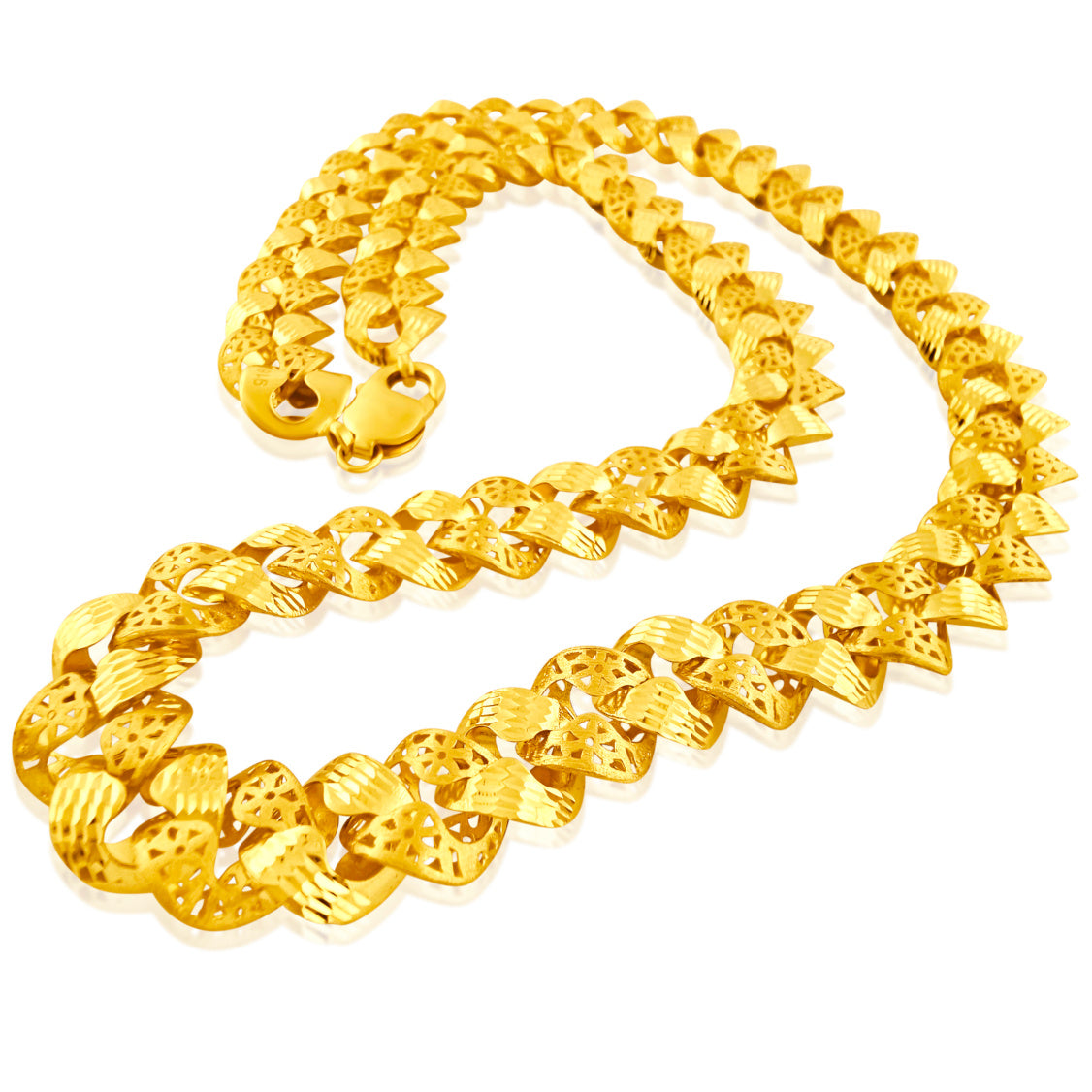 22k Detailed Curb Link Chain 54.43g-55cm