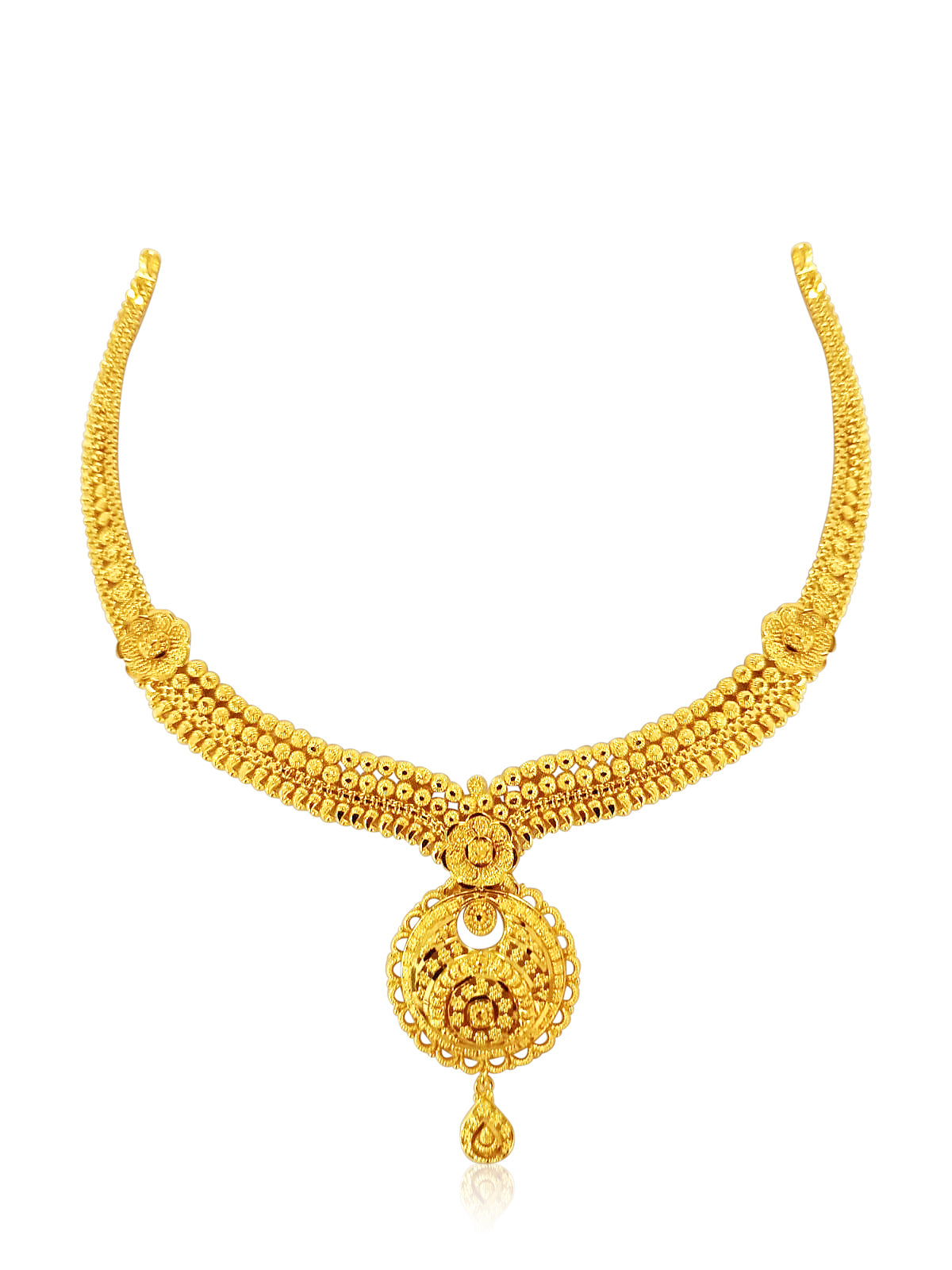 22k Detailed Drop Necklace 31.5g