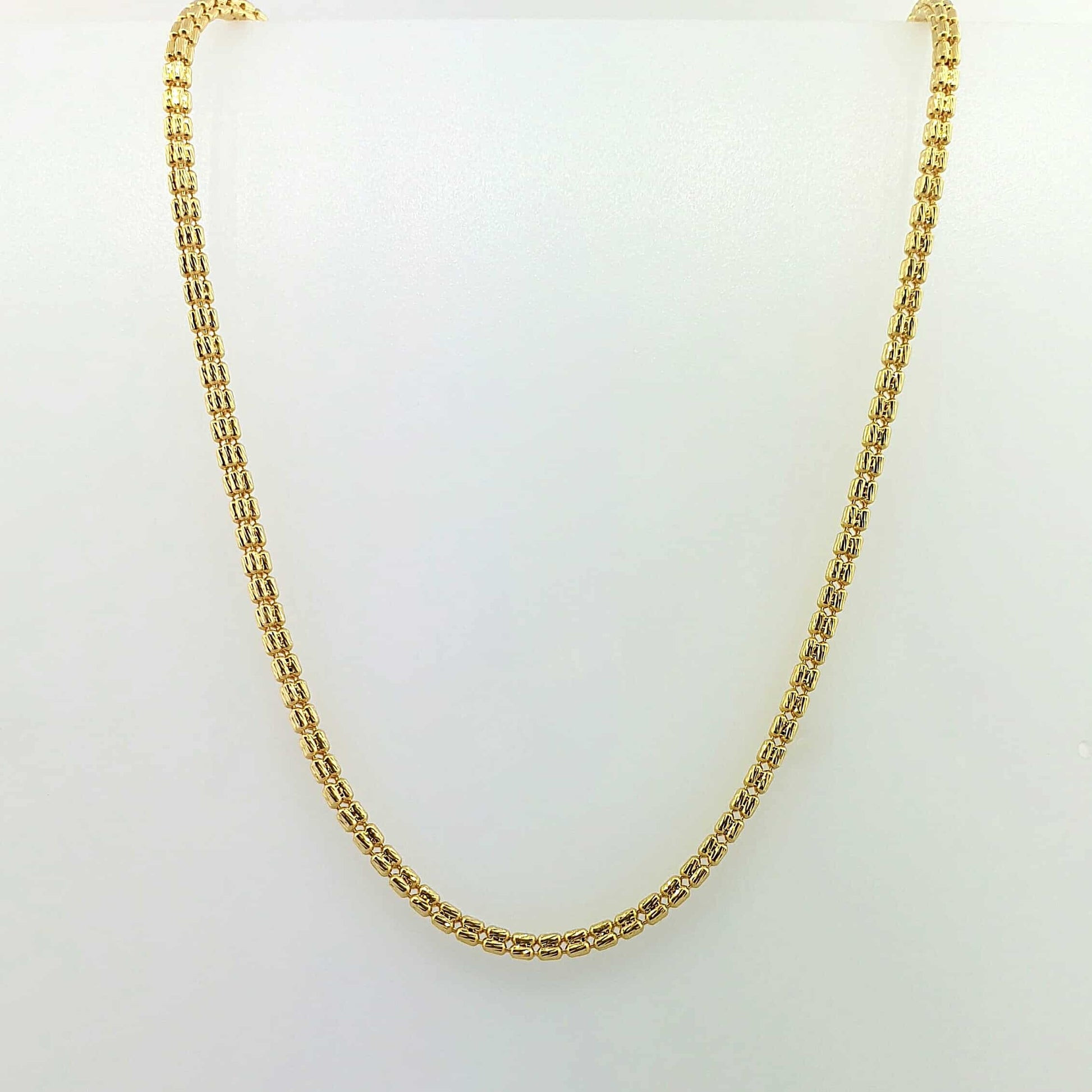 22k Square Diamond Cut Design Chain 13.25g-45cm