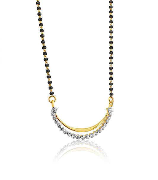 18k Diamond Double Layered Mangalsutra 9.23g