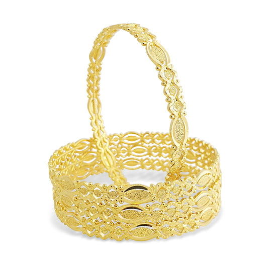 22k Patterned Bangles 16.9g