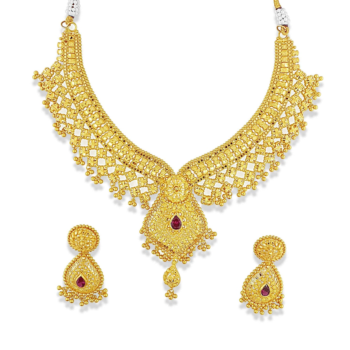 22k Created Ruby Fancy Set 65g