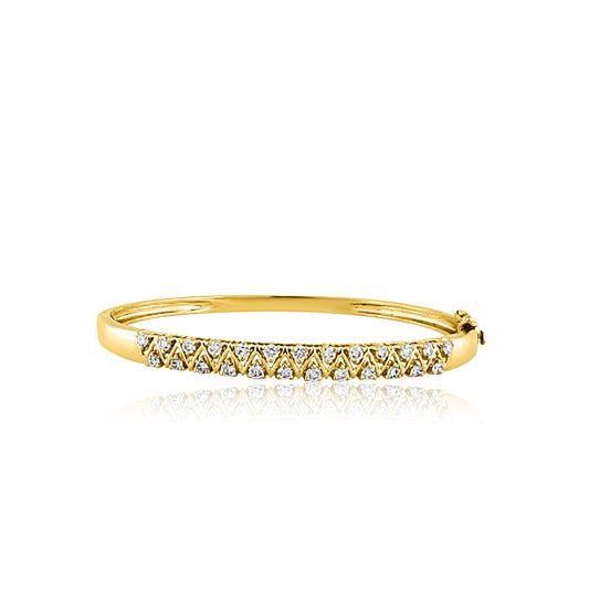 18k Layered Diamond Bracelet 13.32g