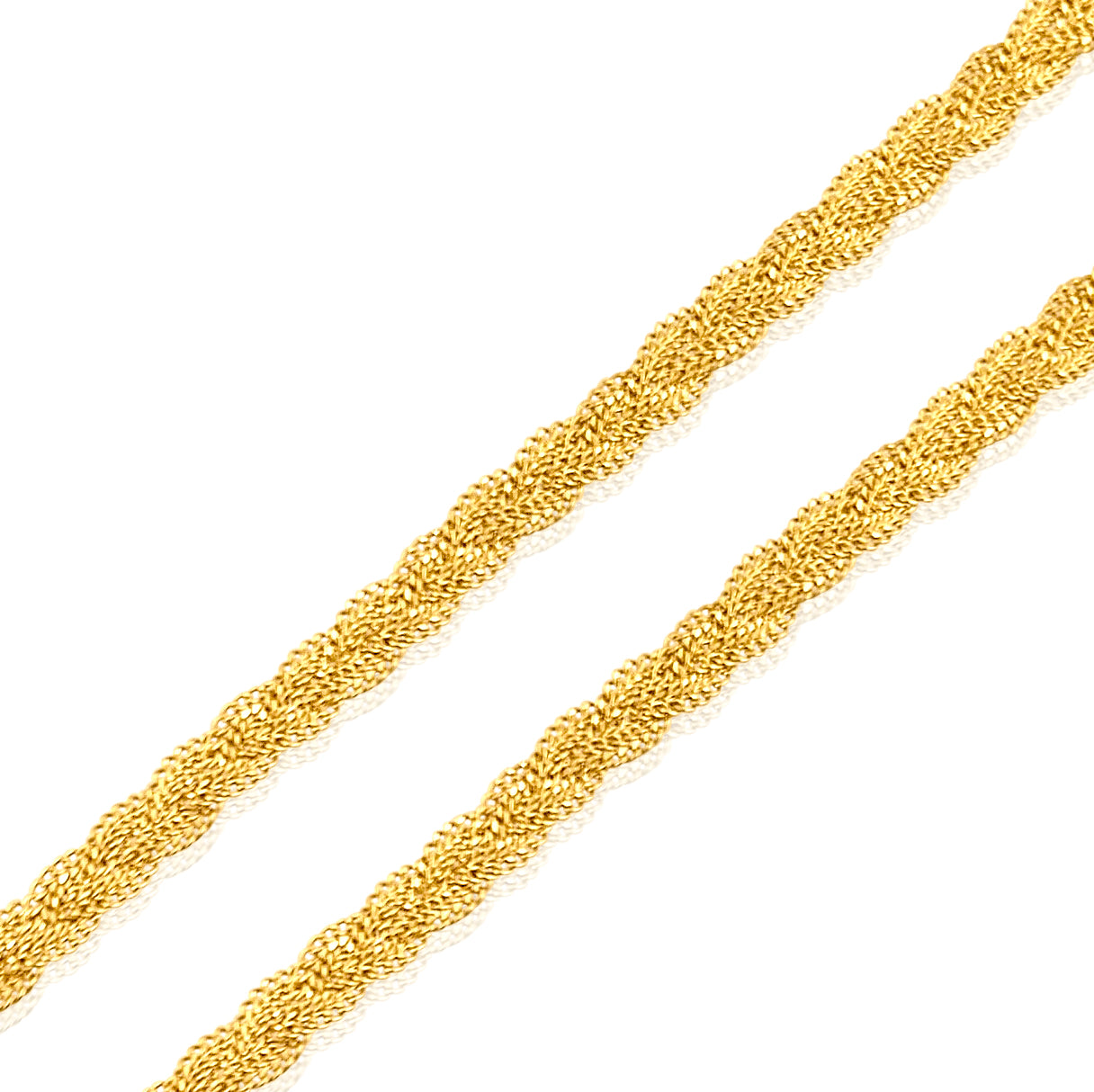 22k Braided Anklets 16.75g