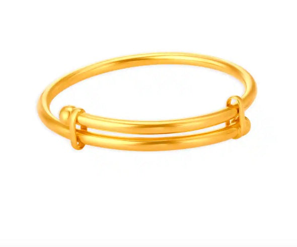 22k Adjustable Gold Baby Bangles 22.52g
