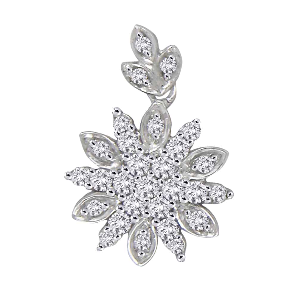 18k Snow Flake Diamond Pendant 1.61g | OM Jewellers