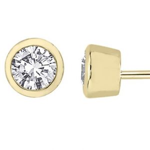 18k Diamond Bezel Studs 1.86g