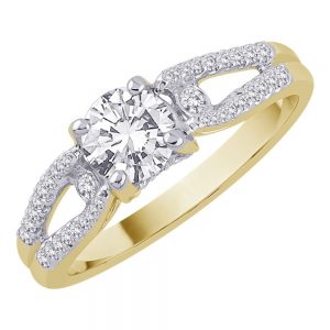 18k Split Shank Diamond Engagement Ring 3.62g