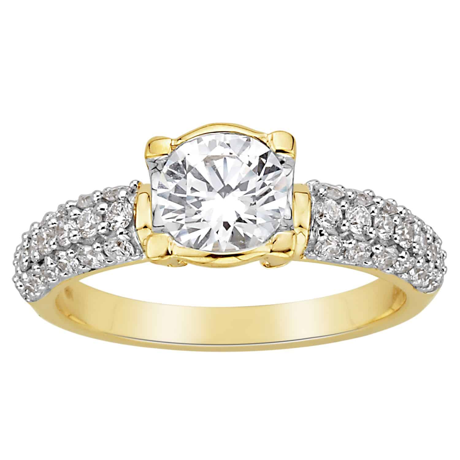 18k Side Detail Diamond Engagement Ring 5.12g OM Jewellers
