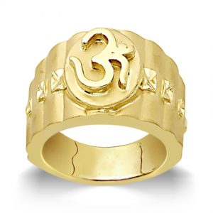 22k Solid OM Symbol Ring 20.90g