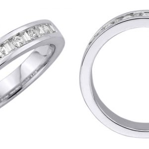 18k Baguette Round Diamond Ring 4.03g