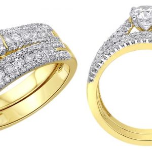 18k Diamond Bridal Set 6.86g