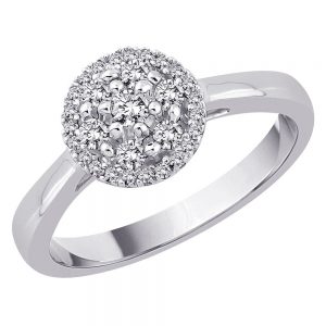 18k Cluster Diamond Dress Ring 3.31g