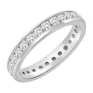 18k Full Diamond Eternity Band 3.10g