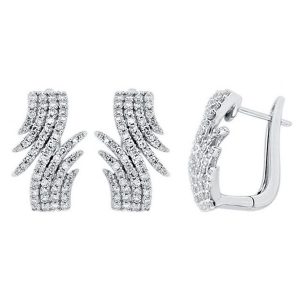 18k Swan Design Diamond Earrings jewellery stores perth
