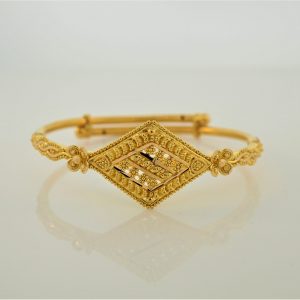 22k Fancy Adjustable Baby Bangle