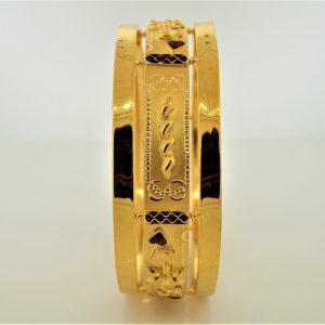 22k Wide Enamel Bangle