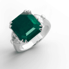 Columbian Emerald and Diamond ring in Platinum jewellery online