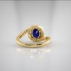 18k Twist Design Sapphire Diamond Ring jewellery designers perth