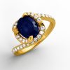 jewellers perth 18k Twist Design Sapphire Diamond Ring