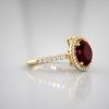 18k Garnet Diamond Halo Convertible Ring jewellery online