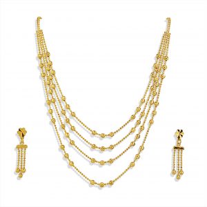 22k Four Layered Necklace Set 17.43g