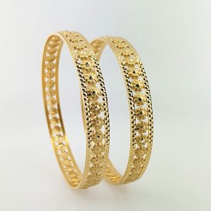 22k Flower Design Bangles