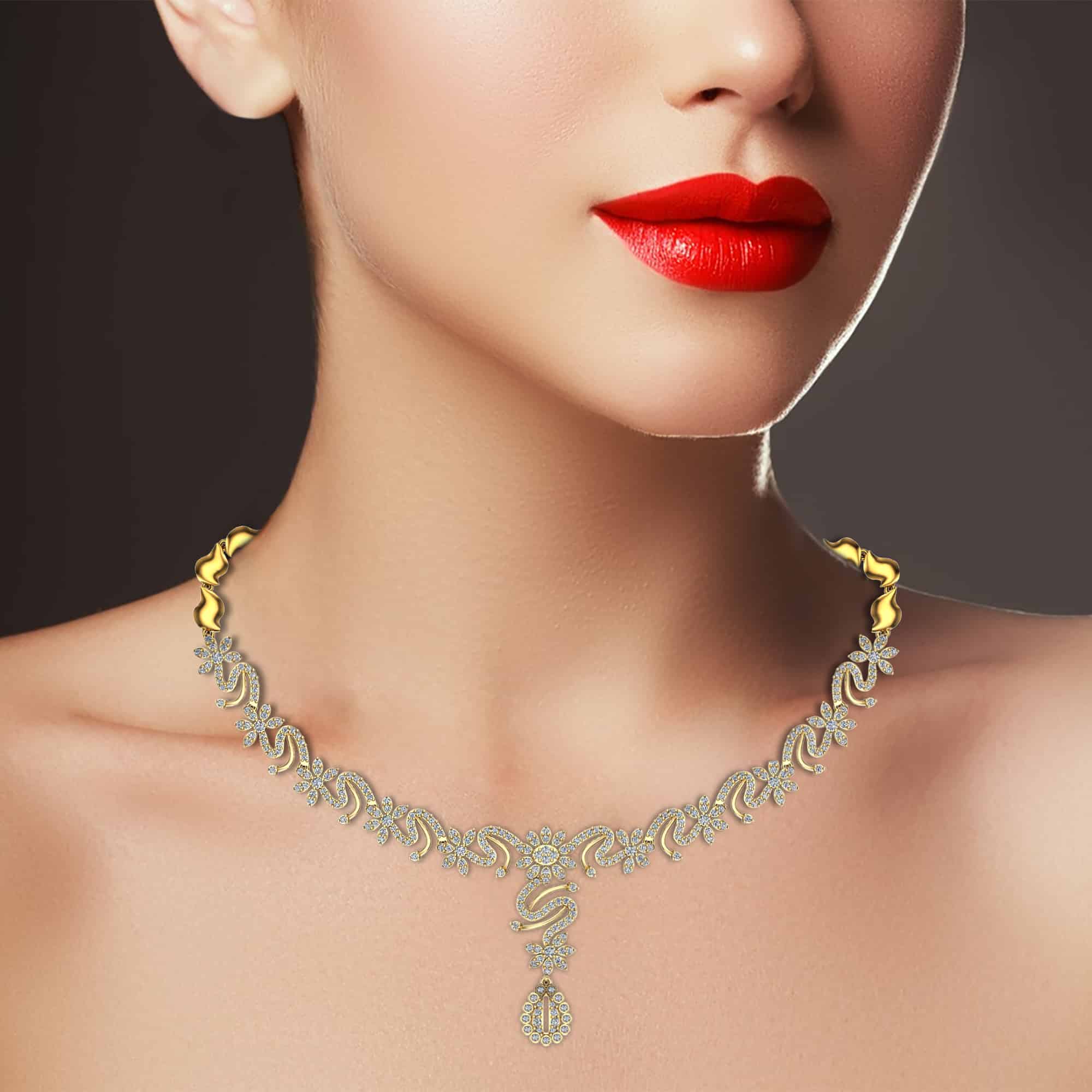 Flower shop design necklace
