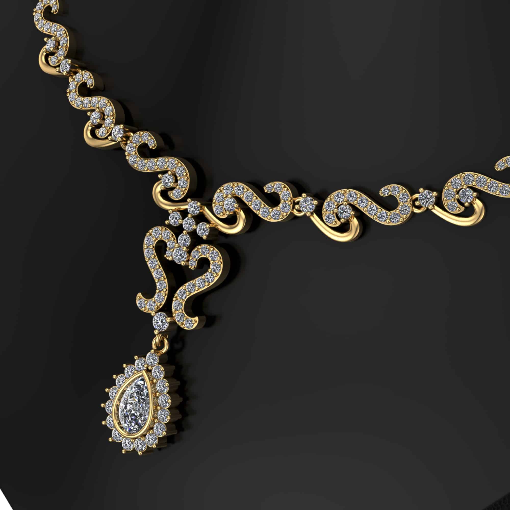 Diamond choker sales set designs