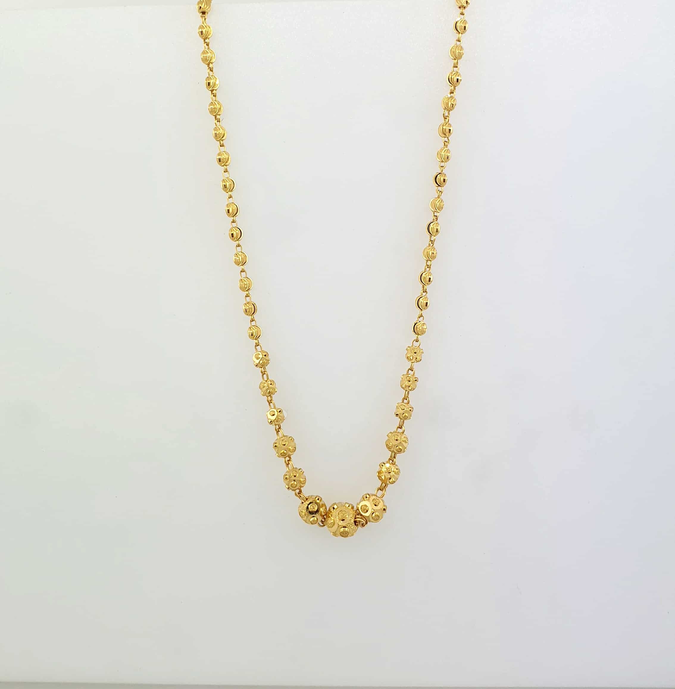 22k Ball Detailed Necklace 11.25g | OM Jewellers