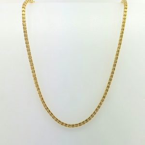 22k Square Diamond Cut Design Chain 13.25g-45cm