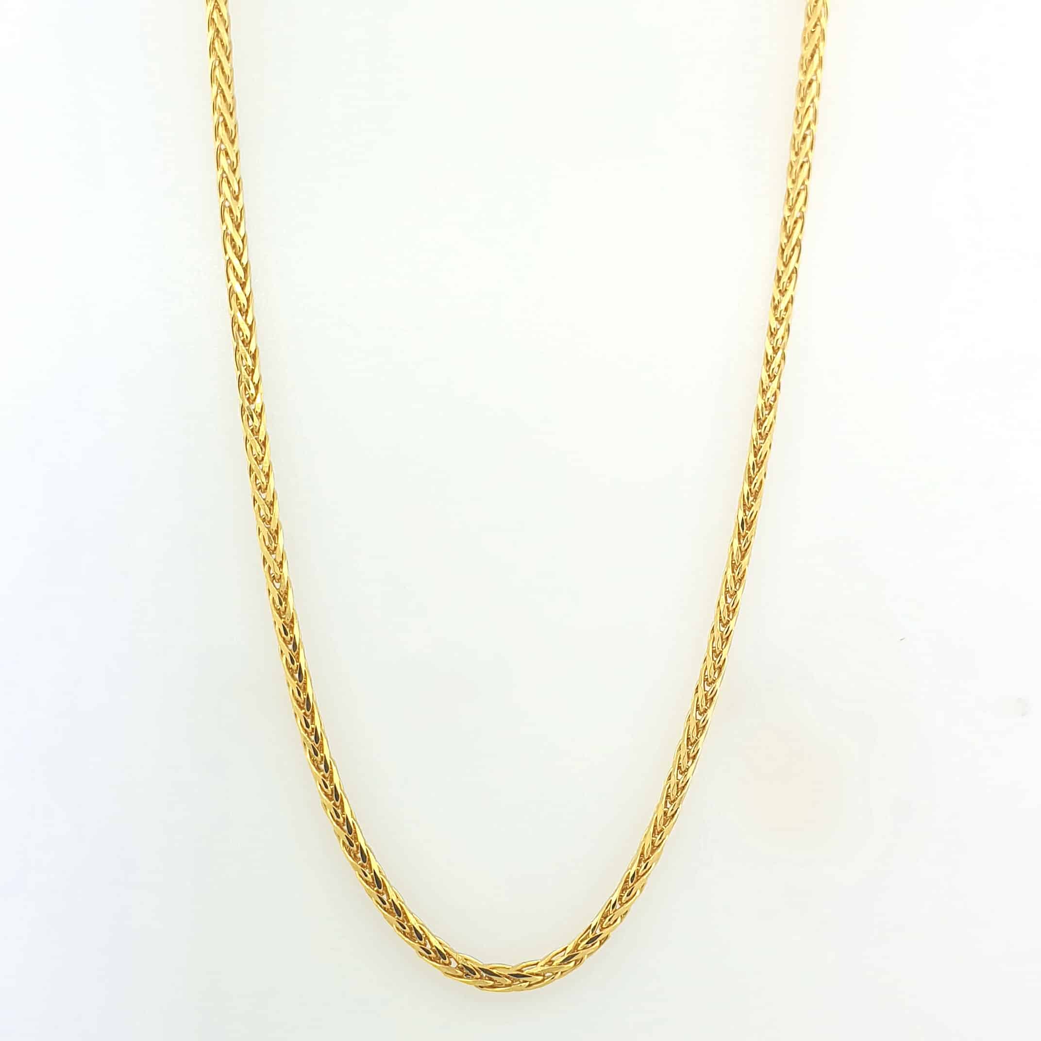 22k Wheat Style Chain 19.81g-50cm | OM Jewellers