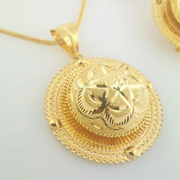 22k Dome Design Full Set gold necklace