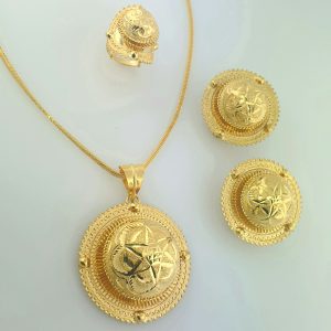 gold necklace 22k Dome Design Full Set