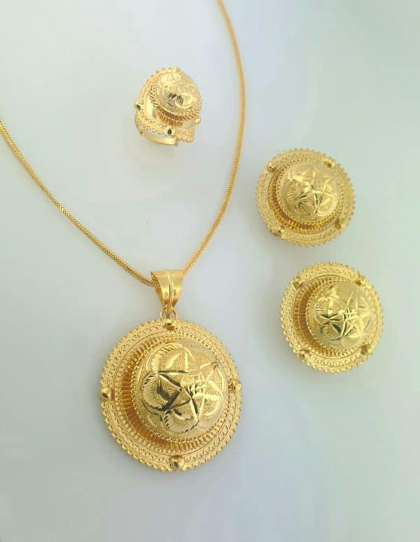 gold necklace 22k Dome Design Full Set