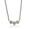 indian jewellery perth 18k Floral Detail Drop Diamond Mangalsutra 9.67g