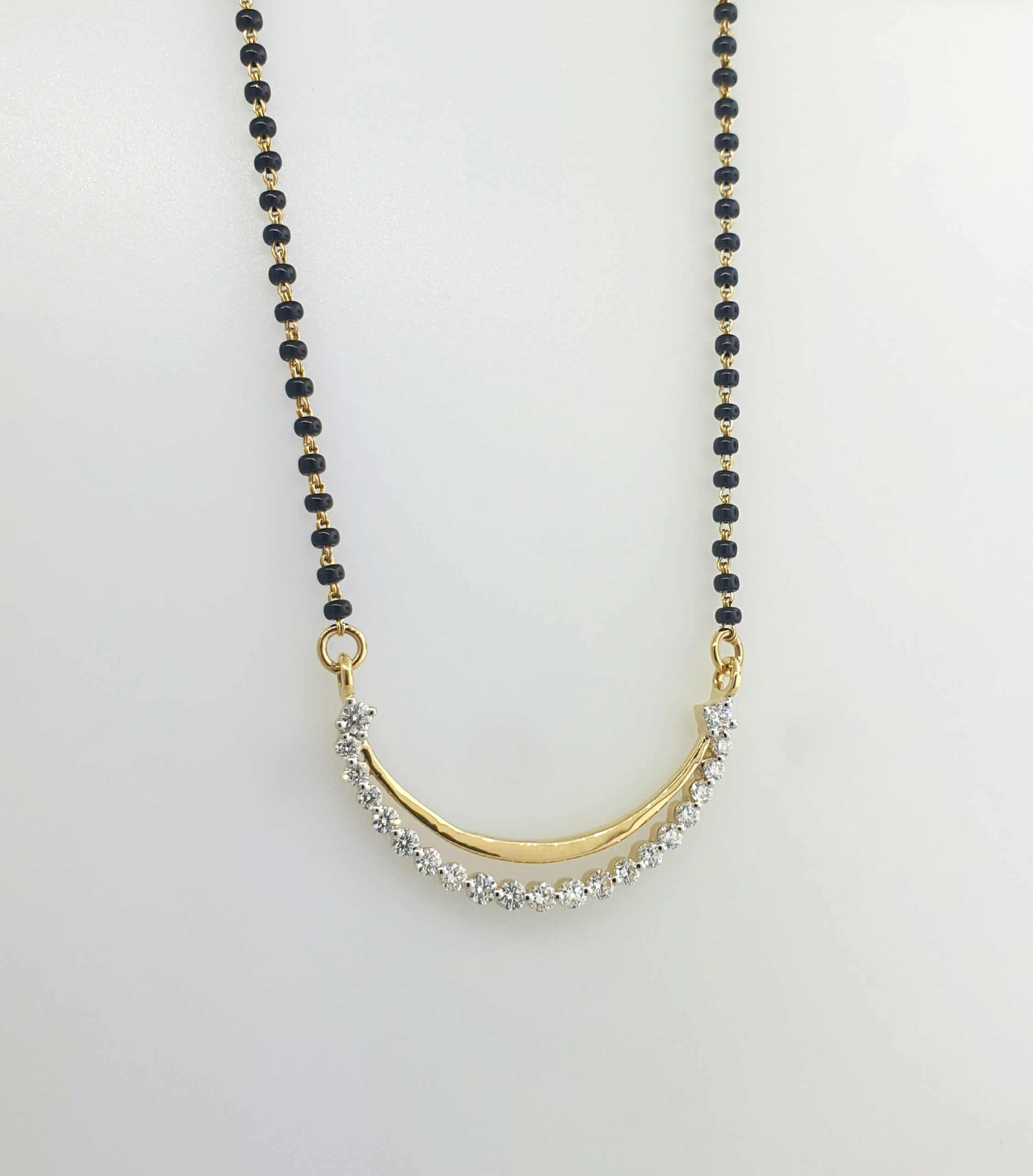 18k Diamond Double Layered Mangalsutra 9.23g OM Jewellers