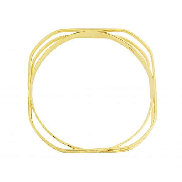 22k 3D Two Tone Bangle 54.56g jewellers perth