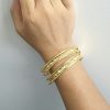 22k 3D Two Tone Bangle indian jewellery perth