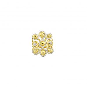 22k CZ Tear Drop Floral Design Dress Ring for sale jewellery store perth
