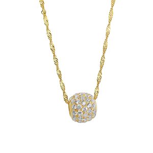 22k Cubic Zirconia Ball Pendant for sale jewellery store perth