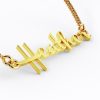 jewellery online 22k Dakota Font Nameplate Heather Necklace 7g