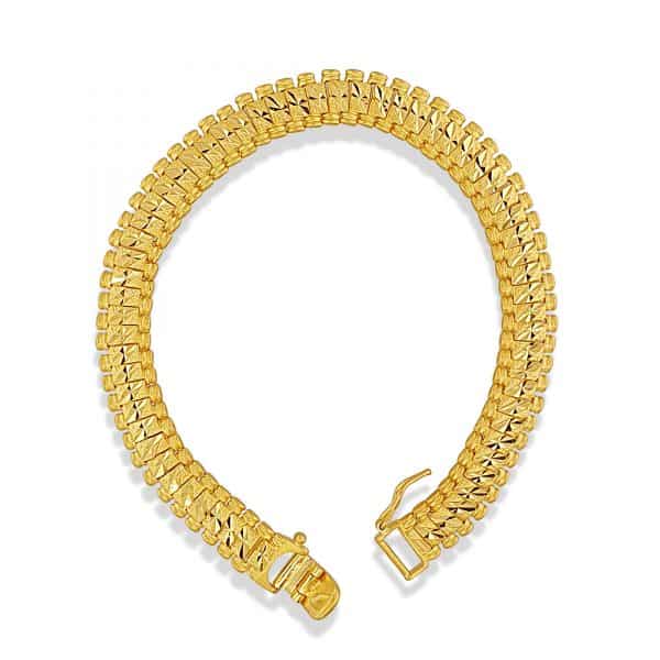 22k Mens Snake Bracelet 24g gold jewellery